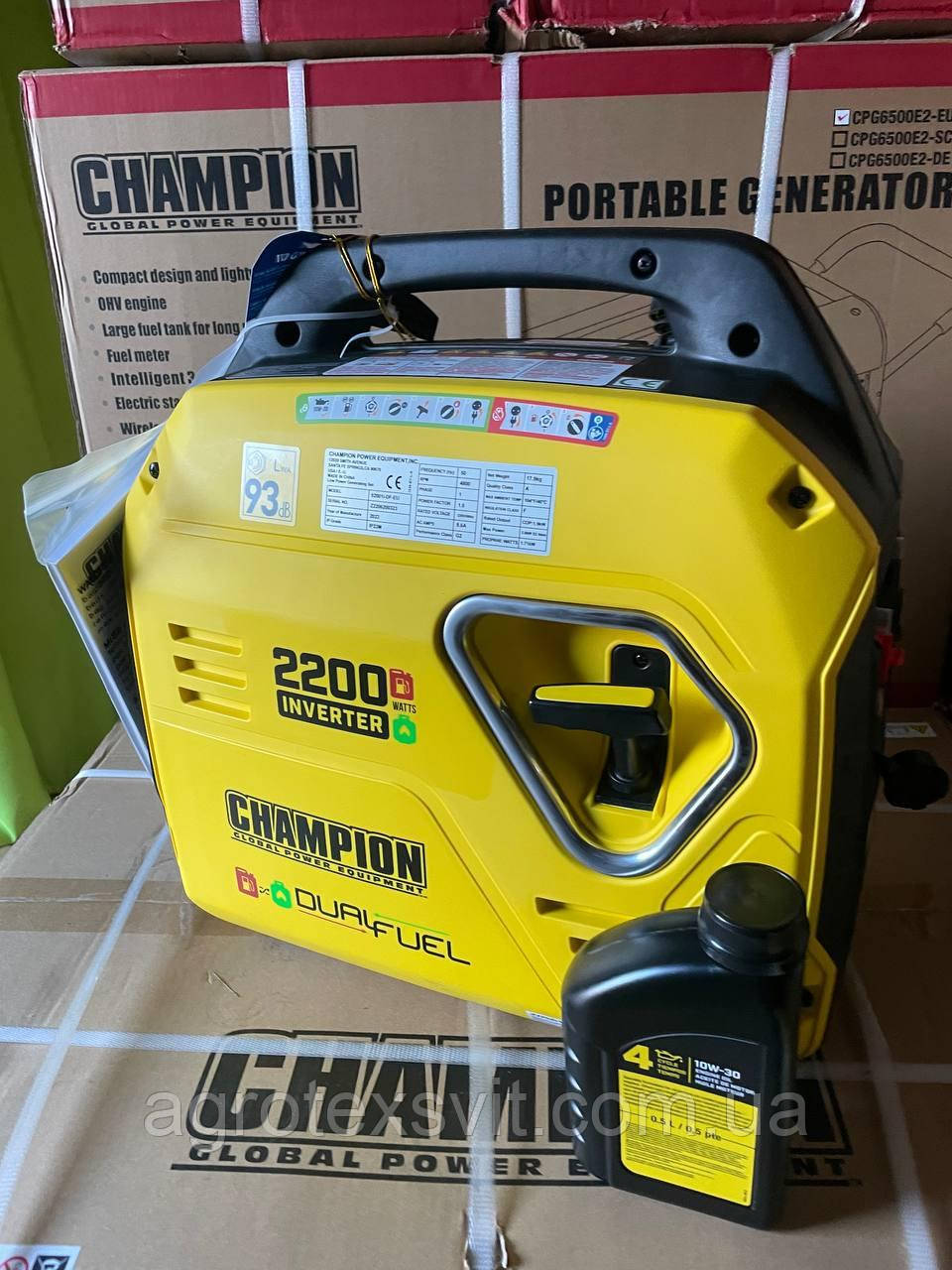 Газ/бензин Генератор iнверторний Champion 92001i-DF-EU Duel-Fuel 2,2 kW 240V США