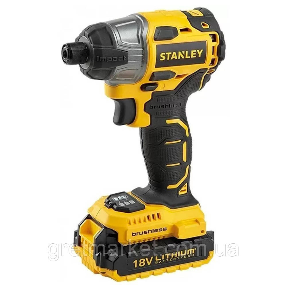 Гайковерт акумуляторний ударний безщітковий Stanley SBI201D2K, фото 1