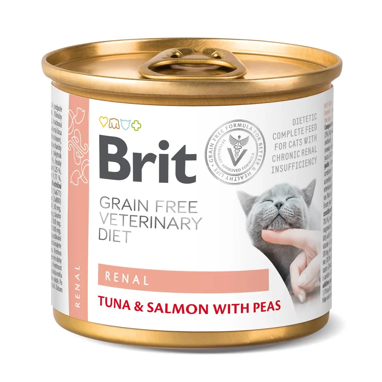 Brit VD Renal Cat Cans для кішок у разі ниркової недостатності з тунцем, лососем і горохом 200 г