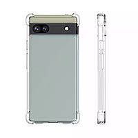 Протиударний силіконовий чохол бампер із посиленими кутами для Pixel 6A прозорий