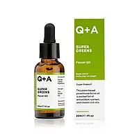 Q+A Super Greens Facial Oil Мультивитаминное масло для лица с растительными экстрактами 30 мл 5060486264360