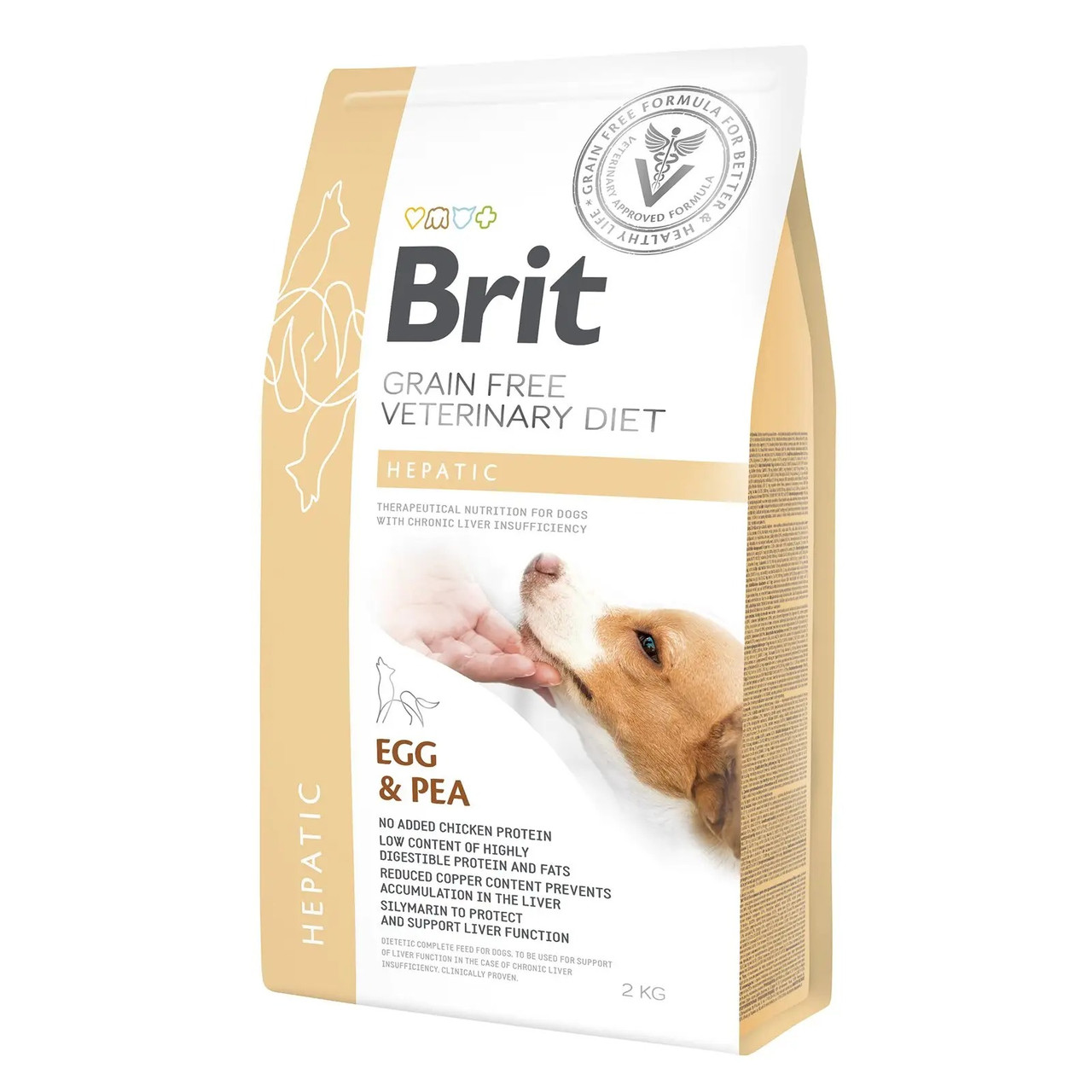 Сухий корм для собак при захворюваннях печінки Brit GF Veterinary Diet Dog Hepatic (яйце) 2 кг, фото 1