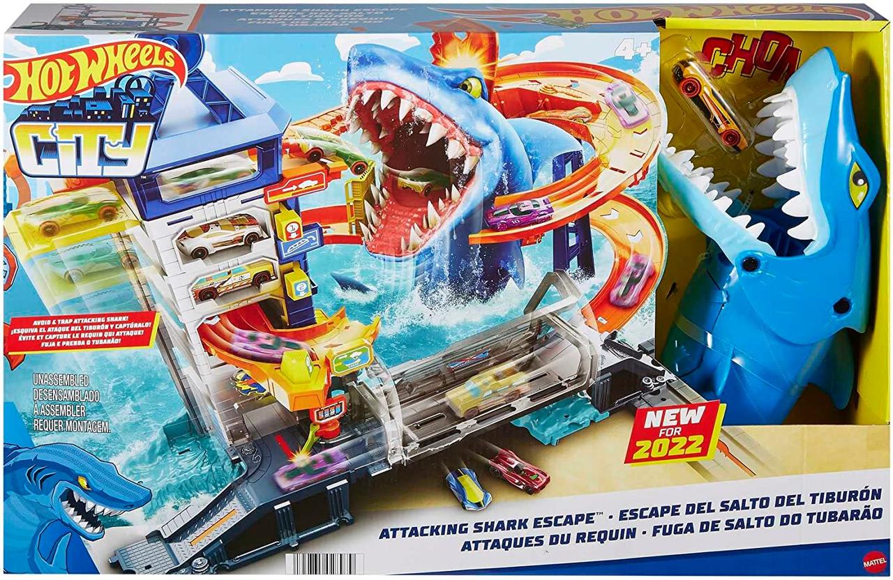 Ігровий набір трек Hot Wheels City Втеча від злої акули (HDP06)