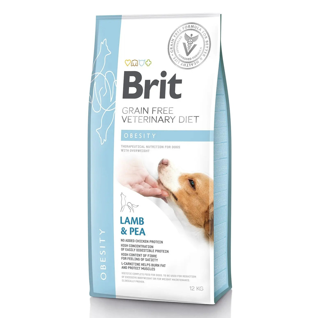 Сухий корм для собак для зниження ваги Brit GF Veterinary Diet Dog Obesity (ягня) 12 кг