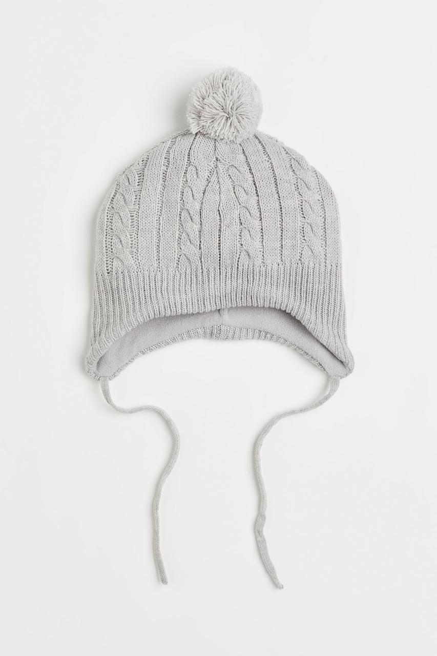 Шапка в'язана з помпоном H&M  1-2 роки, фото 1