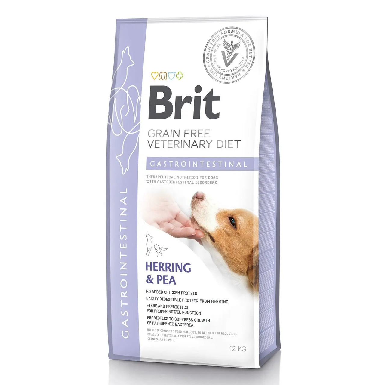 Сухий корм для собак при захворюваннях шлунково тракту Brit GF Veterinary Diet Gastrointestinal (оселедець) 12 кг