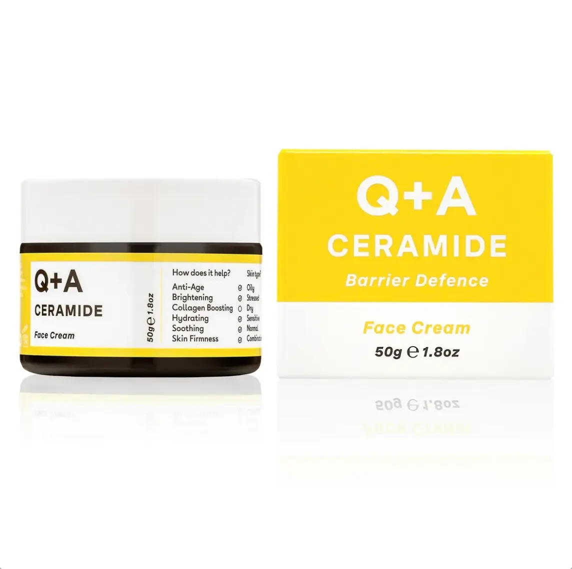 Захисний крем для обличчя з керамідами Q+A Ceramide Barrier Defence Face Cream