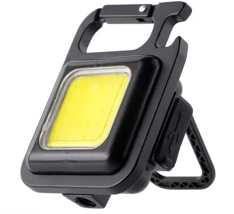 Багатофункціональний ліхтарик LED COB, карабін, магніт, відкривалка, акумуляторний (500mAh), зарядка через TypeC