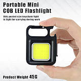 Багатофункціональний ліхтарик LED COB, карабін, магніт, відкривалка, акумуляторний (500mAh), зарядка через TypeC, фото 3