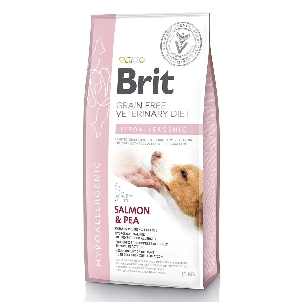 Сухий корм для собак при харчовій алергії Brit GF Veterinary Diet Hypoallergenic (лосось) 12 кг