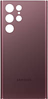 Задняя крышка Samsung S908 Galaxy S22 Ultra 5G бордовая Burgundy оригинал