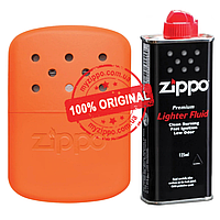 Грелка для рук на 12 часов Zippo Hand Warmer Blaze Orange 40348 + бензин Zippo 125 мл