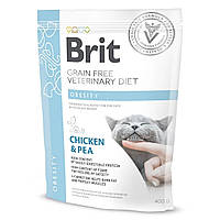 Сухой корм для кошек для снижения веса Brit GF Veterinary Diet Obesity (курица) 400 г