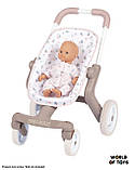 Коляска Smoby Baby Nurse Прогулянка з поворотними колесами Рожева пудра (251218), фото 4