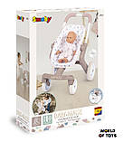 Уцінка! Коляска Smoby Baby Nurse Прогулянка з поворотними колесами Рожева пудра (251218), фото 5