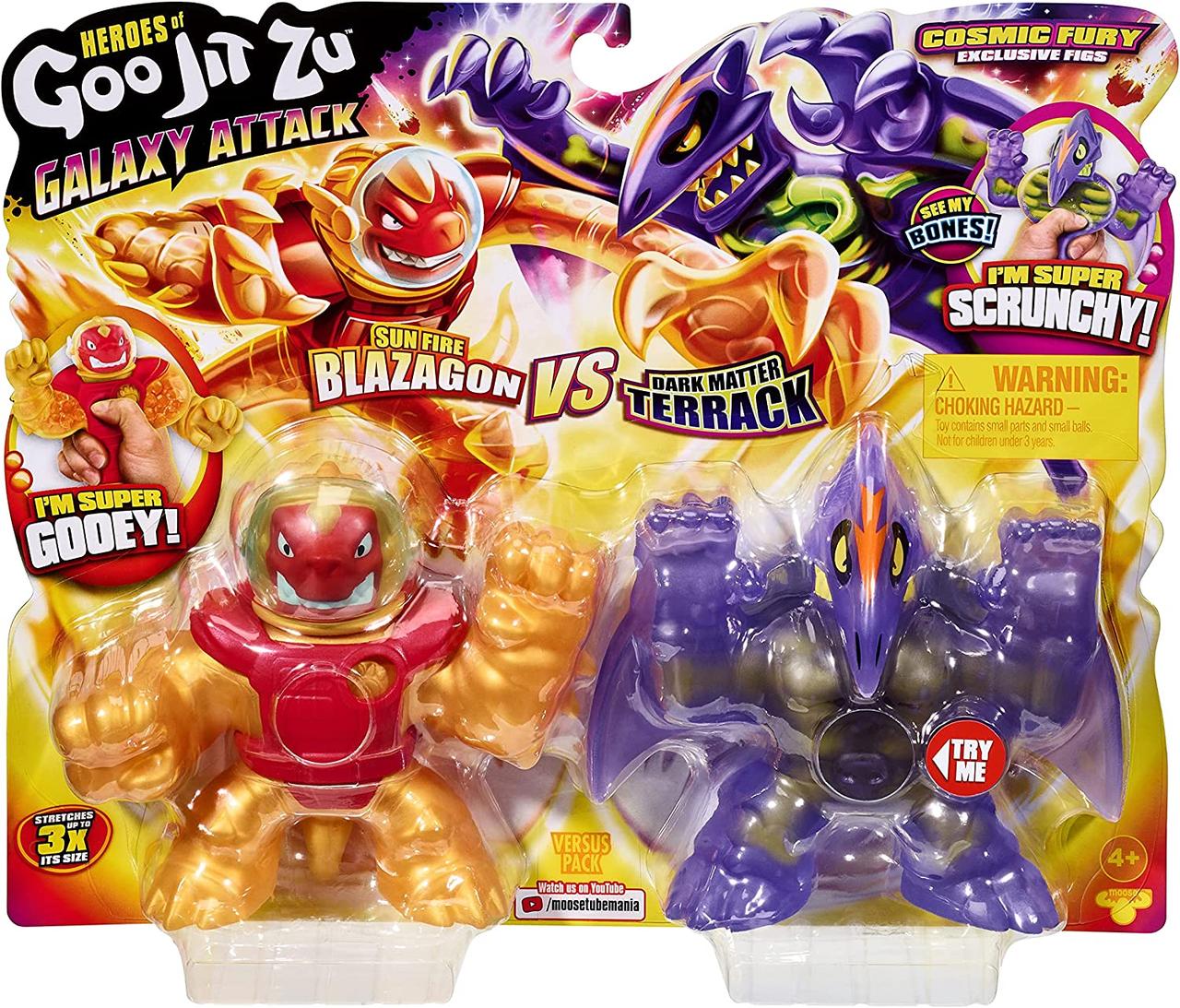 Фігурка Heroes of Goo Jit Zu Galaxy Attack Блазагон Проти Террака іграшка Гуджитсу тягучка-антистрес