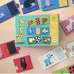 Тріо-пазл Djeco Одягни тварину DJ08186