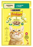 Влажный корм Purina Friskies с уткой в соусе для кошек, 85г