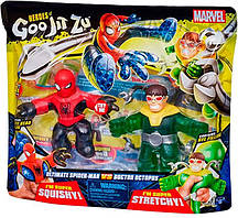 Фігурки Goo Jit Zu Marvel Versus Людина Павук проти Доктора Восьминога іграшка Гуджітсу тягучка-антистрес