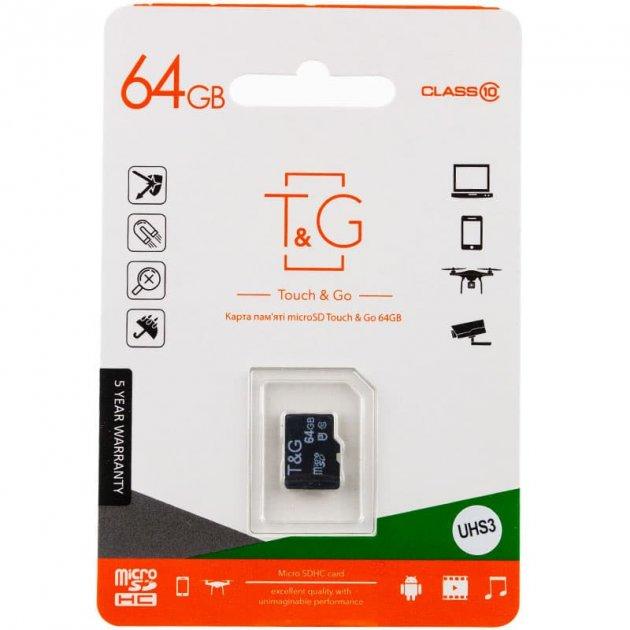 Карта пам'яті micro SDXC 64GB T&G UHS3 Class 10