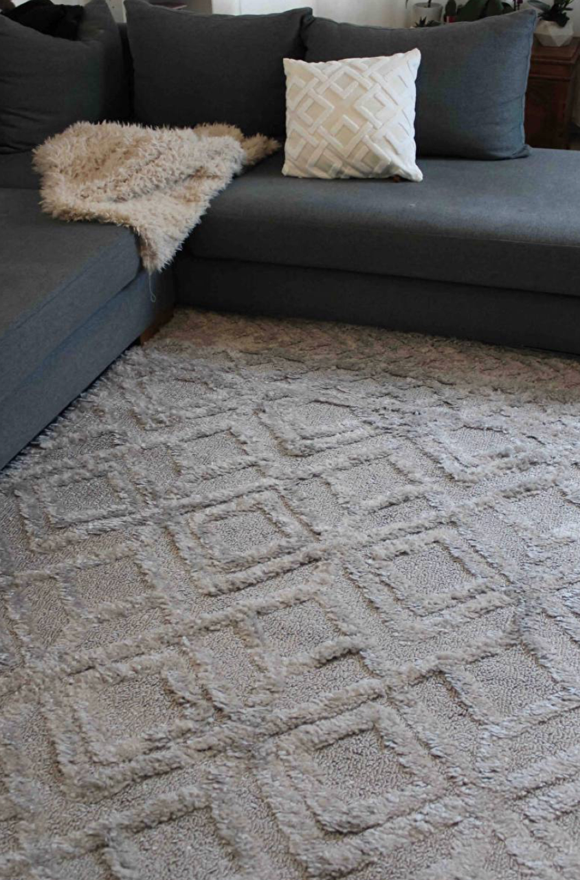 М'який килимок з об'ємними елементами Snana Vieste 01, 200х290 см. Сірий колір. Туреччина. - фото 5 - id-p1724183790