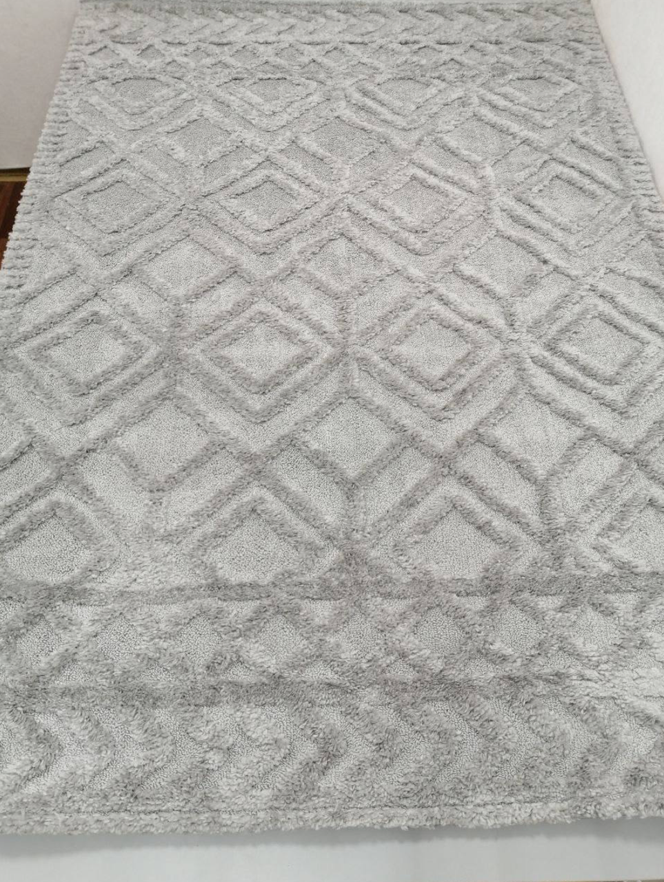 М'який килимок з об'ємними елементами Snana Vieste 01, 200х290 см. Сірий колір. Туреччина. - фото 2 - id-p1724183790