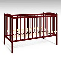 Детская деревянная кровать "Малыш" цвет темно коричневый