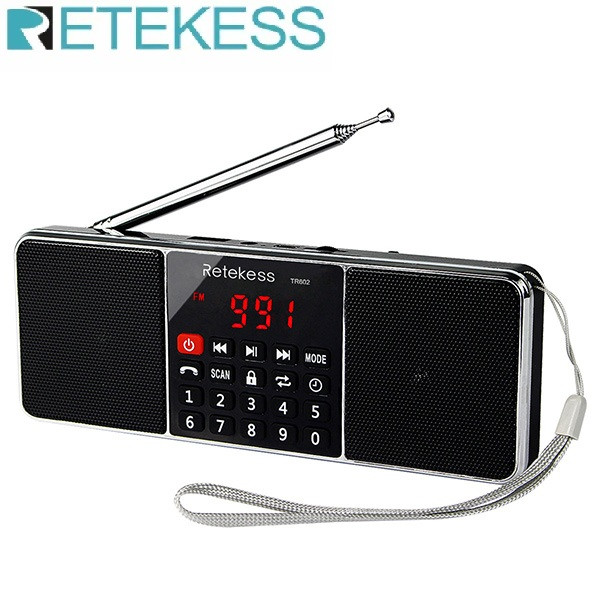 Радіоприймач Retekess TR602 FM/AM MP3 плеєр, Bluetooth, цифровий, гучний зв'язок, стерео, потужний звук, Li-Ion