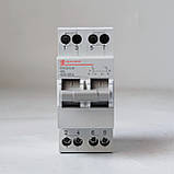 Перемикач рубільник I-0-II 2-х полюсний 40А 2x40 на din-рейку ST420-1, фото 3