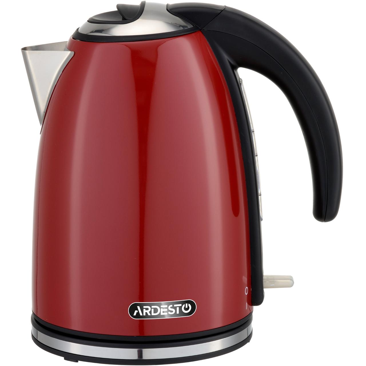 Електрочайник Ardesto EKL-F340R 1.7л/2150Вт/strix контроль/нерж. сталь/червоний