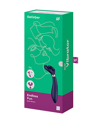 Вібратор для пар Satisfyer Endless Fun Blue, три мотори, багатофункціональний, фото 4