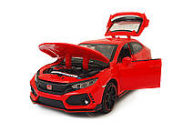 Іграшкова машинка металева Honda Civic «АвтоЕксперт» Хонда Сівік червоний звук світло 17*4*7 см (85358), фото 4