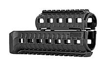 Цівка DLG Tactical для АК-47/74 з 2-ма планками Picatinny + слоти M-LOK (полімер) чорна