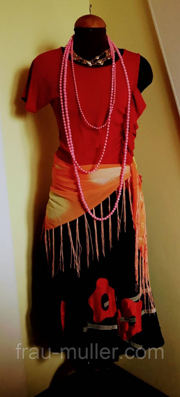 Карнавальній костюм жіночий "Циганка в спідниці з червоними маками" Kaprizz, фото 1