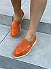 Жіночі демісезонні лофери ShoesBand Помаранчеві натуральні замшеві всередині шкірпідкладка 37 (24 см) (S39041), фото 4