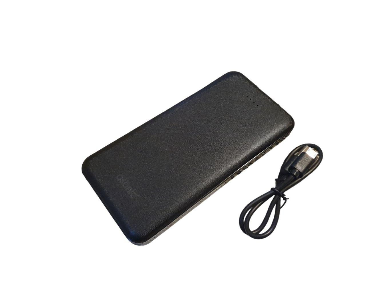 Павер банк, Power Bank 10000 mAh з індикатором заряду, Asonic P10, колір чорний