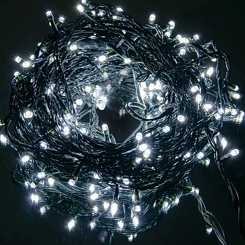 Гірлянда "Нитка", від мережі, 25м, 300LED, RD-7134, Біле світло / Світлодіодна різнокольорова гірлянда на ялинку