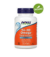 Now Foods, Tri-3D Omega, Омега-3 с витамином D3, рыбий жир, 90 капсул