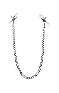 Зажими для сосків з ланцюгом Feral Feelings - Nipple clamps Classic, срібло/білий SO3787