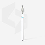 Фреза алмазна STALEKS полум'я синя діаметр 2,3 мм/ робоча частина 10 мм, фото 2