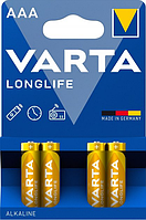 Алкалінова Батарейка Varta LONGLIFE ААА (тип LR03, мізинчику, 6 штук в упаковці)