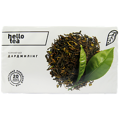 Чай крупнолистовий в пакетиках чорний дарджилінг Хелло Ті Hello Tea 20пак 60g 20шт/ящ (Код: 00-00013185)