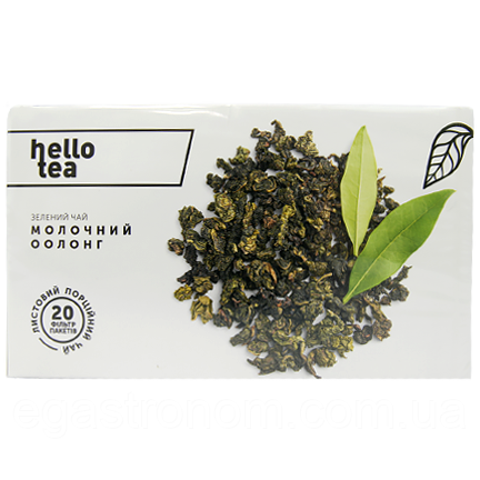 Чай крупнолистовий в пакетиках зелений молочний оолонг Хелло Ті Hello Tea 20пак 60g 20шт/ящ (Код: 00-00013186)
