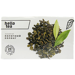 Чай крупнолистовий в пакетиках зелений молочний оолонг Хелло Ті Hello Tea 20пак 60g 20шт/ящ (Код: 00-00013186)