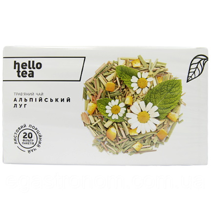 Чай крупнолистовий в пакетиках трав’яний альпійський луг Хелло Ті Hello Tea 20пак 60g 20шт/ящ (Код: 00-00013189)
