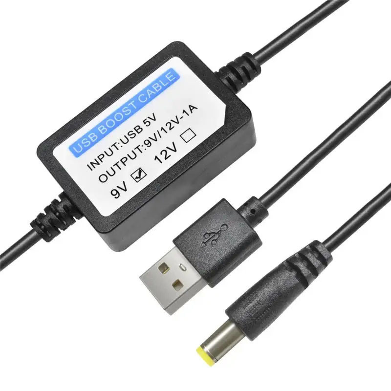 USB потужний перетворювач Apeyron 9V, вхід 5 В, вихід 9 В 1 А для роботи роутерів, заряджання рацій від повербанка