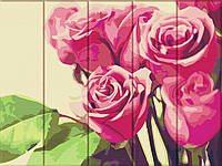 Картина по номерам на дереве ArtStory Розовые розы 30*40 см
