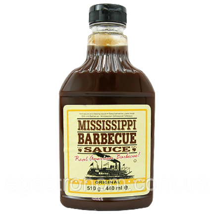 Соус оригінальний Барбекю Місісіпі BBQ Mississipi Original 510g 6шт/ящ (Код: 00-00013217), фото 1
