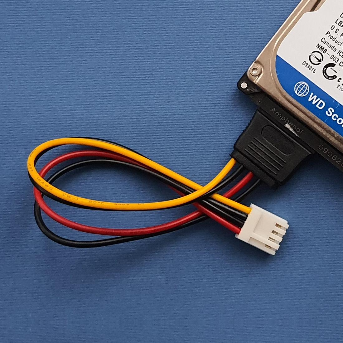 Переходник питания жесткого диска HDD SATA to FDD 4pin Female L=20см ...