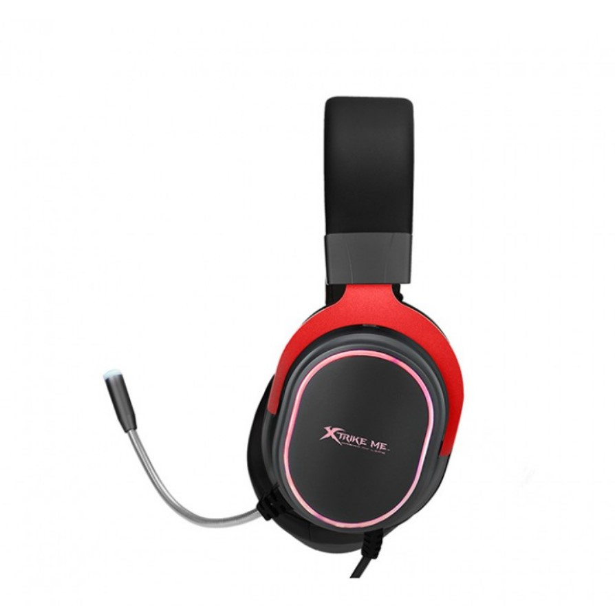 Навушники ігрові з мікрофоном XTRIKE ME Gaming RGB Backlight GH-899, Black/Red, фото 1